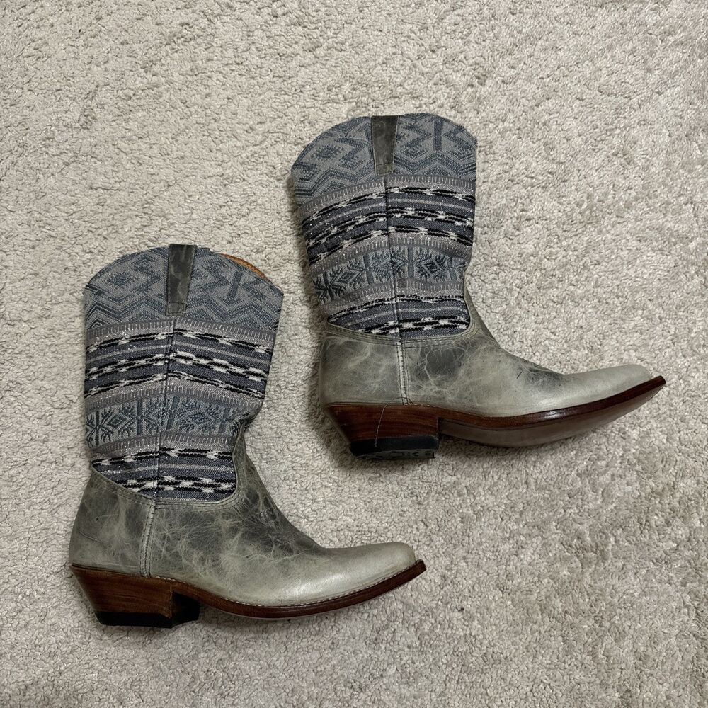 Handmade Women’s Guatemalan Leather Artisan Festival Boots Size 38 (US 7.5)